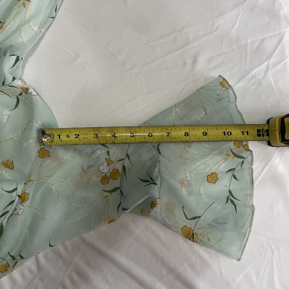 Floral Maxi Dress V Neck High Waist Chiffon Sz S NWT - Picture 11 of 17